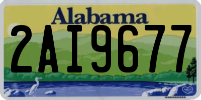 AL license plate 2AI9677