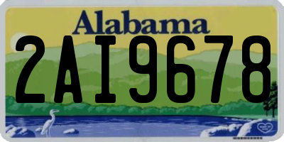 AL license plate 2AI9678