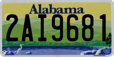 AL license plate 2AI9681