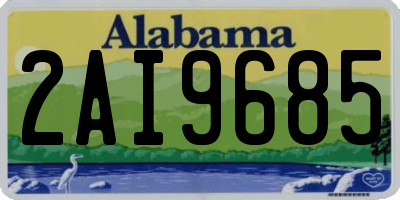AL license plate 2AI9685