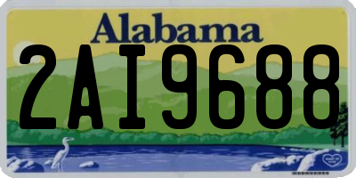 AL license plate 2AI9688