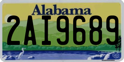 AL license plate 2AI9689