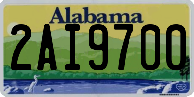 AL license plate 2AI9700