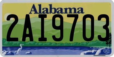 AL license plate 2AI9703