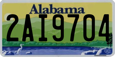 AL license plate 2AI9704