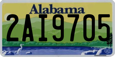 AL license plate 2AI9705