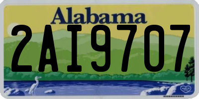 AL license plate 2AI9707