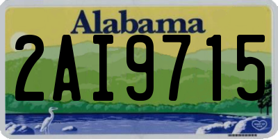 AL license plate 2AI9715