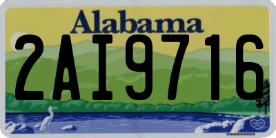AL license plate 2AI9716