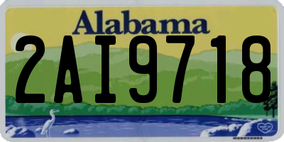 AL license plate 2AI9718