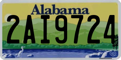 AL license plate 2AI9724