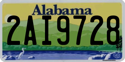 AL license plate 2AI9728