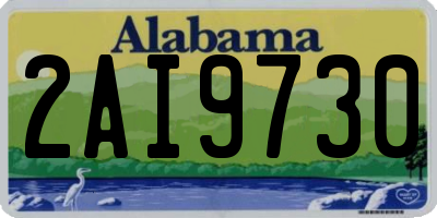 AL license plate 2AI9730