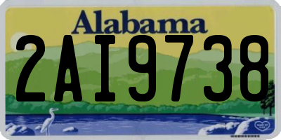 AL license plate 2AI9738