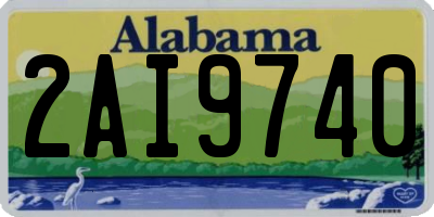 AL license plate 2AI9740