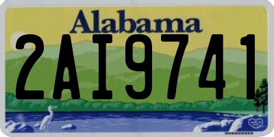 AL license plate 2AI9741