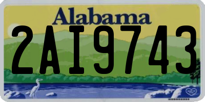 AL license plate 2AI9743
