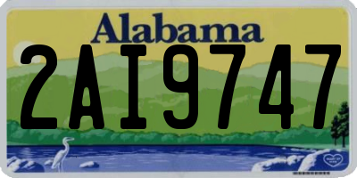 AL license plate 2AI9747
