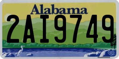 AL license plate 2AI9749
