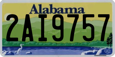 AL license plate 2AI9757