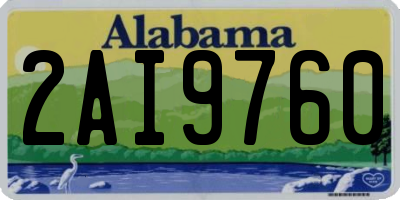 AL license plate 2AI9760