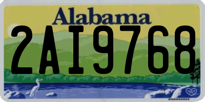 AL license plate 2AI9768