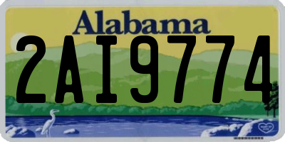 AL license plate 2AI9774