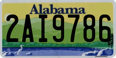 AL license plate 2AI9786