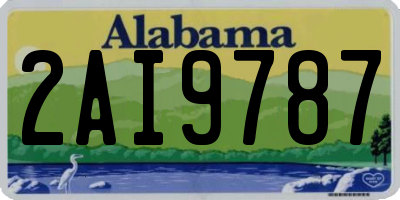 AL license plate 2AI9787
