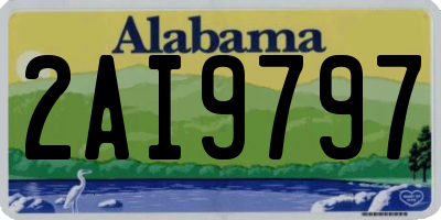AL license plate 2AI9797