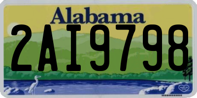 AL license plate 2AI9798