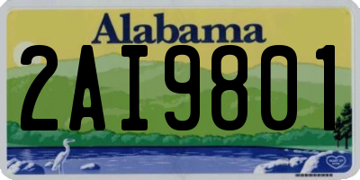 AL license plate 2AI9801