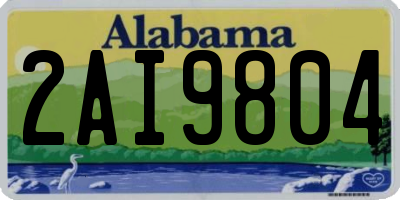 AL license plate 2AI9804
