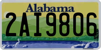 AL license plate 2AI9806