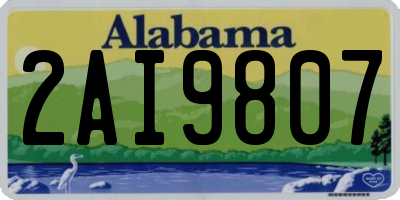 AL license plate 2AI9807