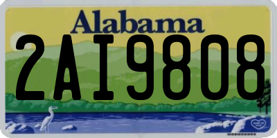 AL license plate 2AI9808
