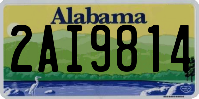 AL license plate 2AI9814