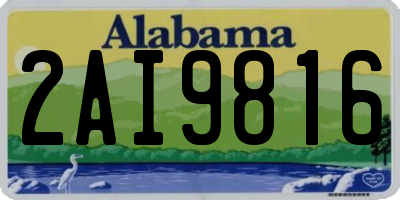 AL license plate 2AI9816