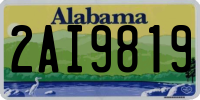 AL license plate 2AI9819