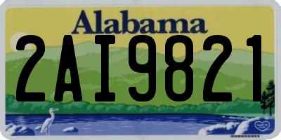 AL license plate 2AI9821