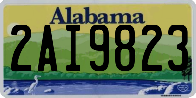 AL license plate 2AI9823