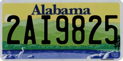 AL license plate 2AI9825