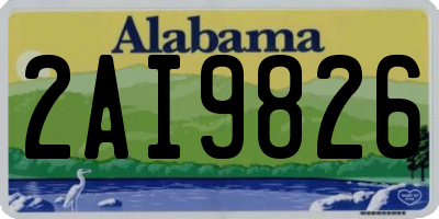 AL license plate 2AI9826