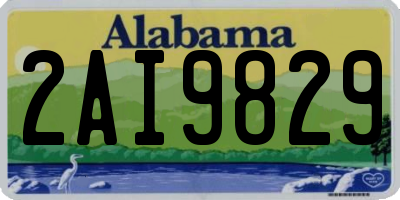 AL license plate 2AI9829