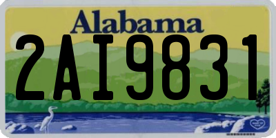 AL license plate 2AI9831