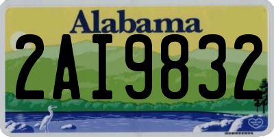AL license plate 2AI9832
