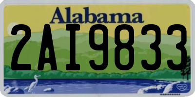 AL license plate 2AI9833