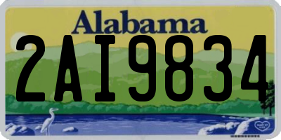 AL license plate 2AI9834