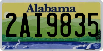 AL license plate 2AI9835