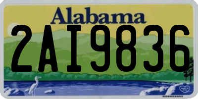 AL license plate 2AI9836